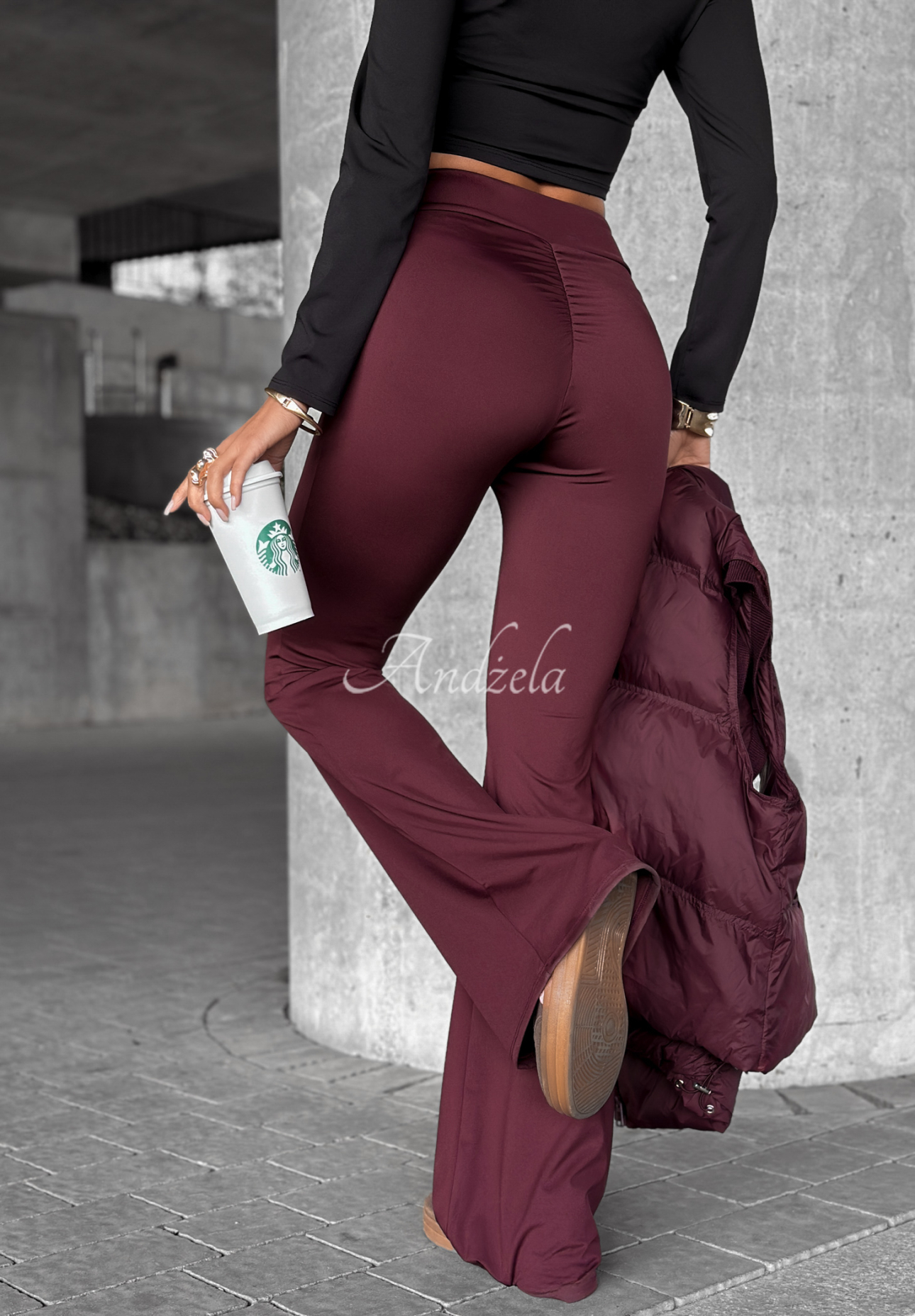 Ausgestellte Leggings Your Best Shape Burgund