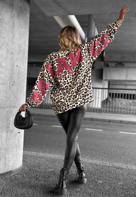 Sweatshirt mit Leopardenmuster The Last One Beige