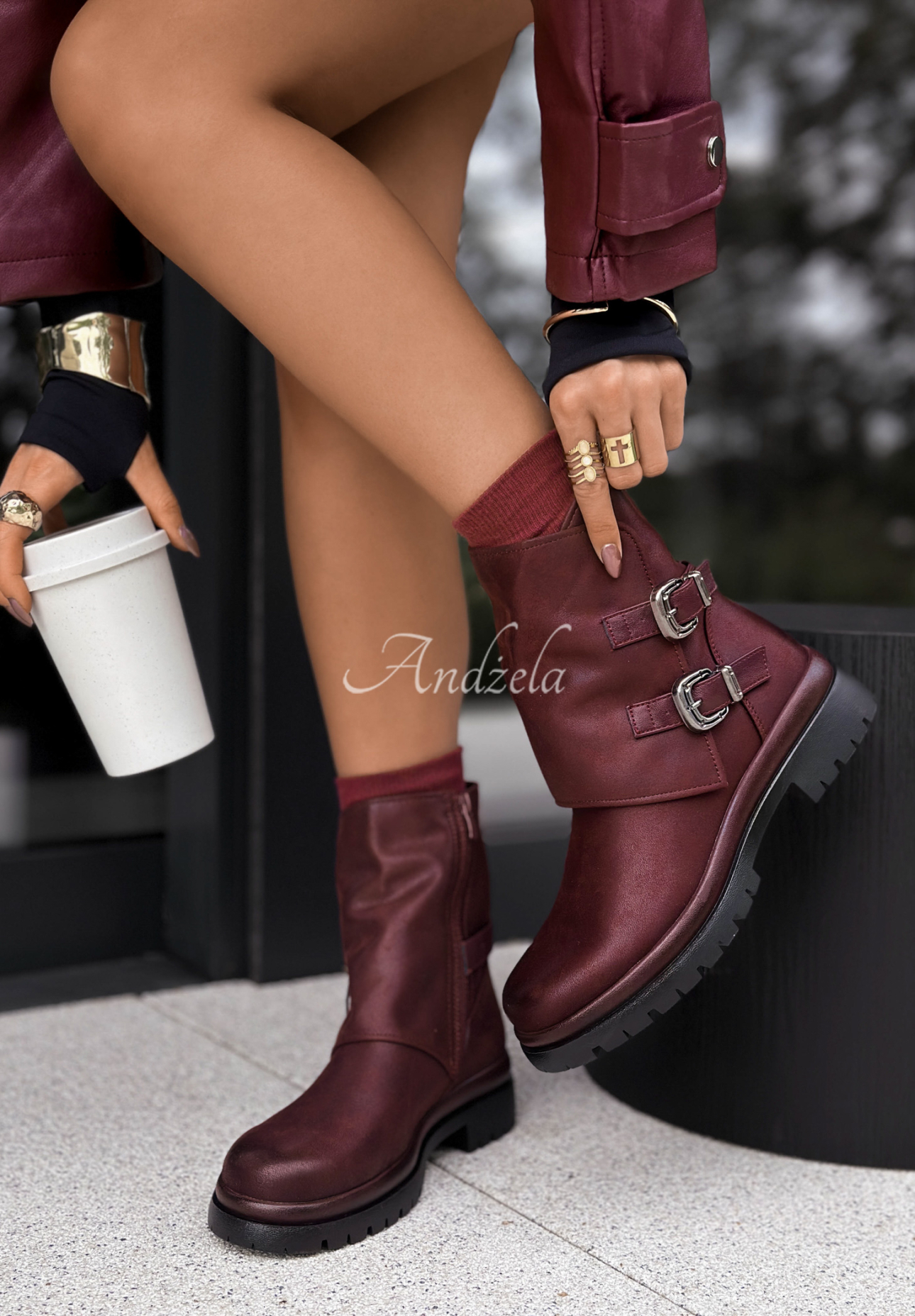 Stiefeletten Don’t Be Late Burgund