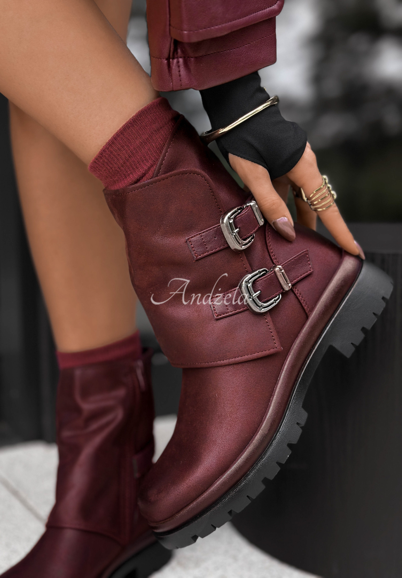 Stiefeletten Don’t Be Late Burgund
