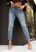 Hose Jeans z nadrukami When It Turned Blau