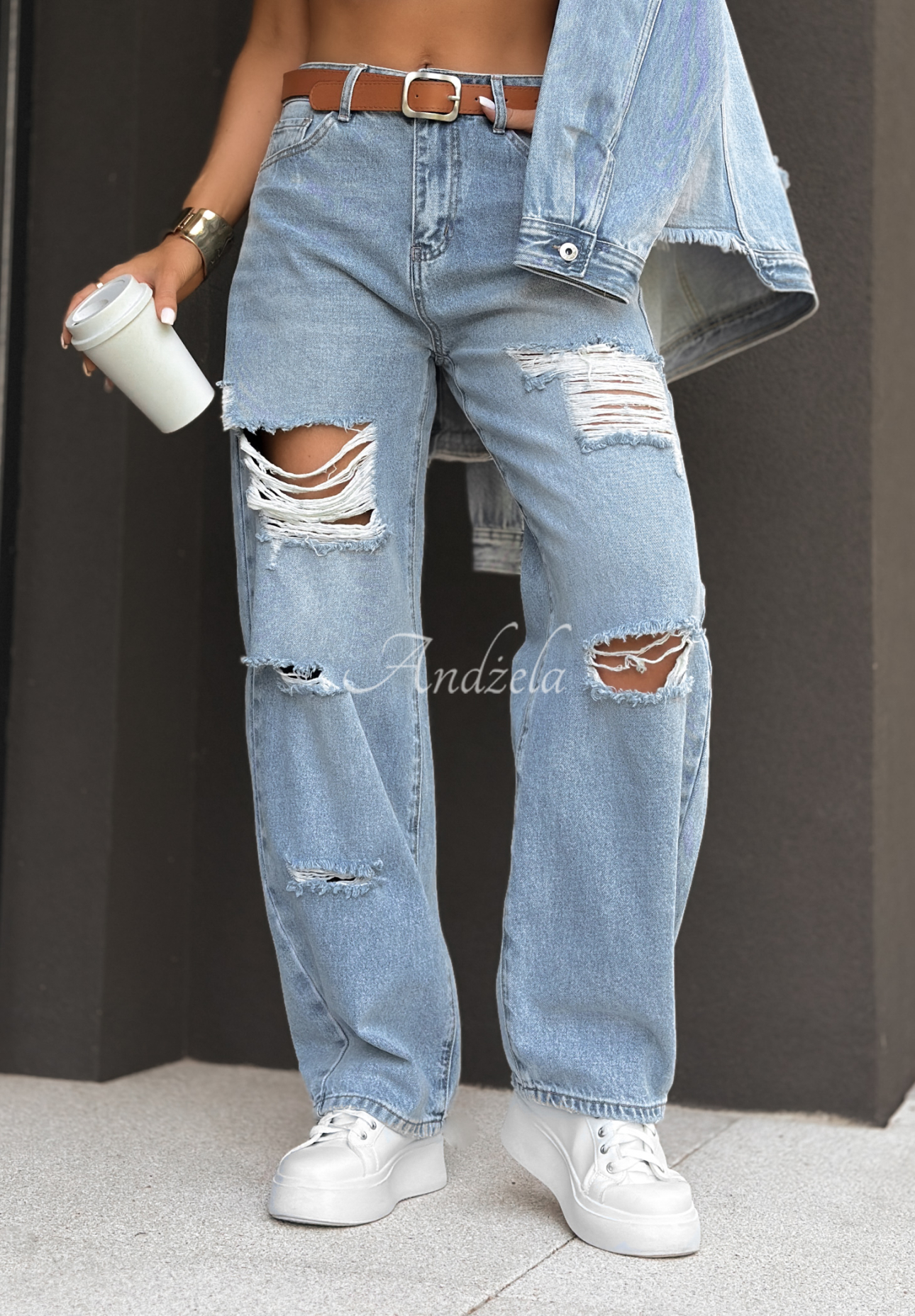 Ballonjeans mit Rissen Where Are You Blau