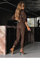Wzorzysty Set Hemd i Hose Straight Talk Schokoladenbraun