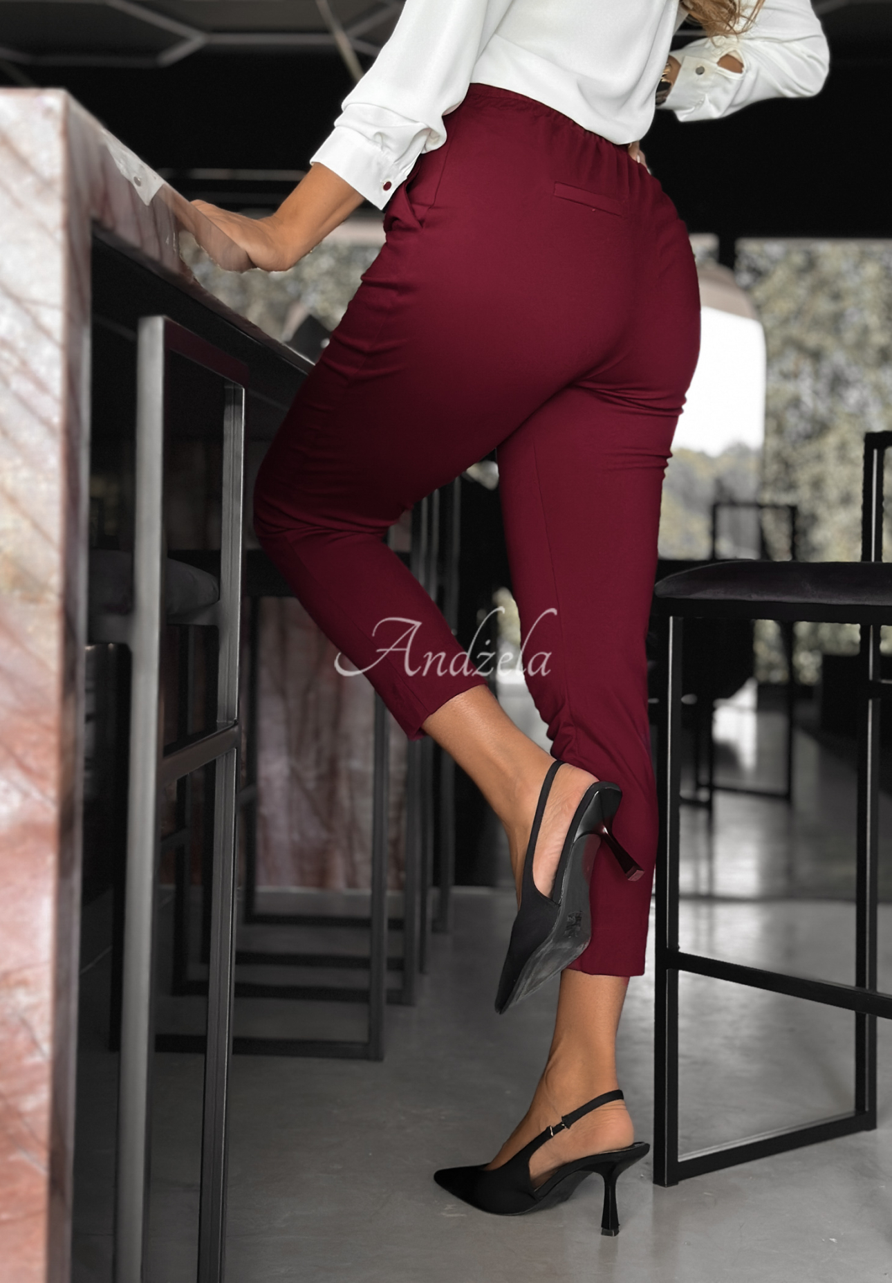 Stoffhose New Mood Burgund