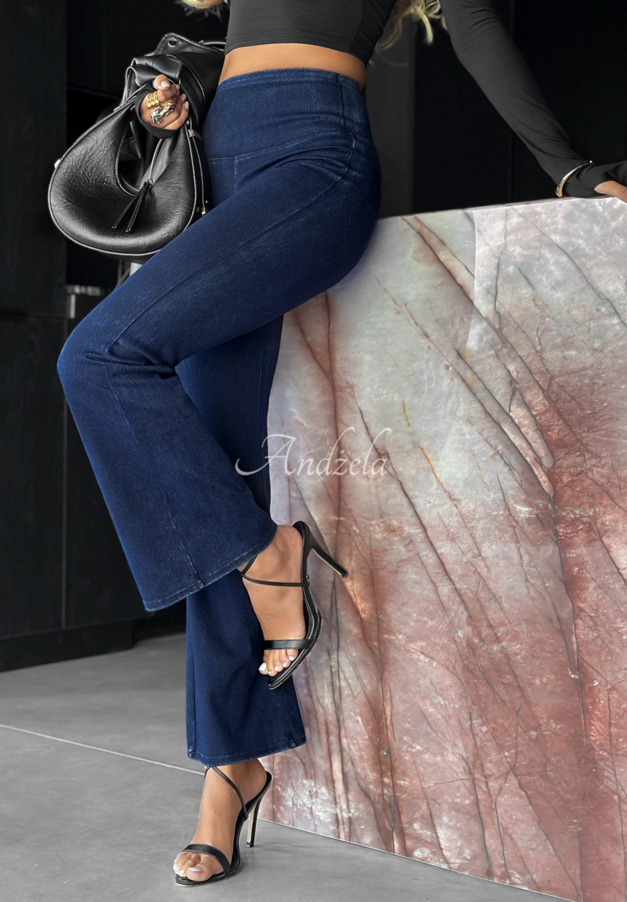 Ausgestellte Leggings No More Waiting dunkelblau