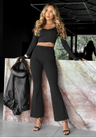 Leggings dzwony No More Waiting Schwarz