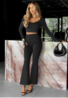 Leggings dzwony No More Waiting Schwarz