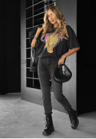 T-Shirt z nadrukiem Rock Angel Grau