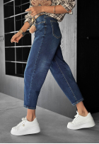 Hose Jeans mom fit Live Fearless dunkelblau