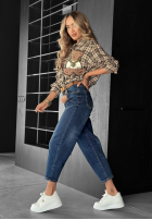 Hose Jeans mom fit Live Fearless dunkelblau