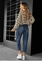 Hose Jeans mom fit Live Fearless dunkelblau