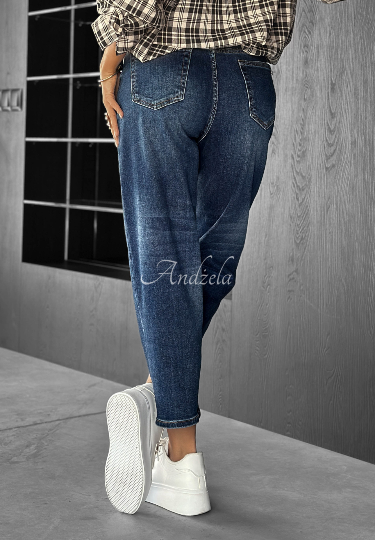Mom-Fit-Jeans Live Fearless dunkelblau