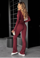 Material Hose dzwony Something Necessary Burgund