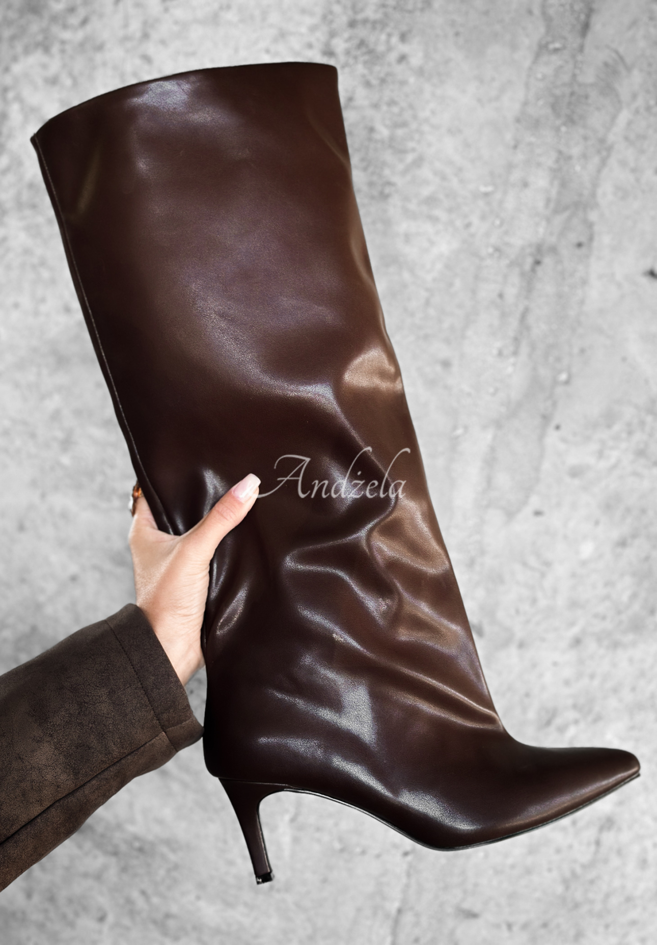 Lederstiefel Still Don’t Know Schokoladenbraun