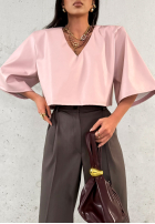 Eleganckie Hose wide leg La Milla Own Rules Schokoladenbraun
