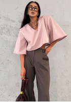 Eleganckie Hose wide leg La Milla Own Rules Schokoladenbraun