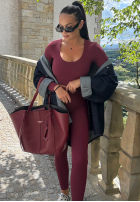 Set Bluse i Leggings Glow Up Burgunderrot