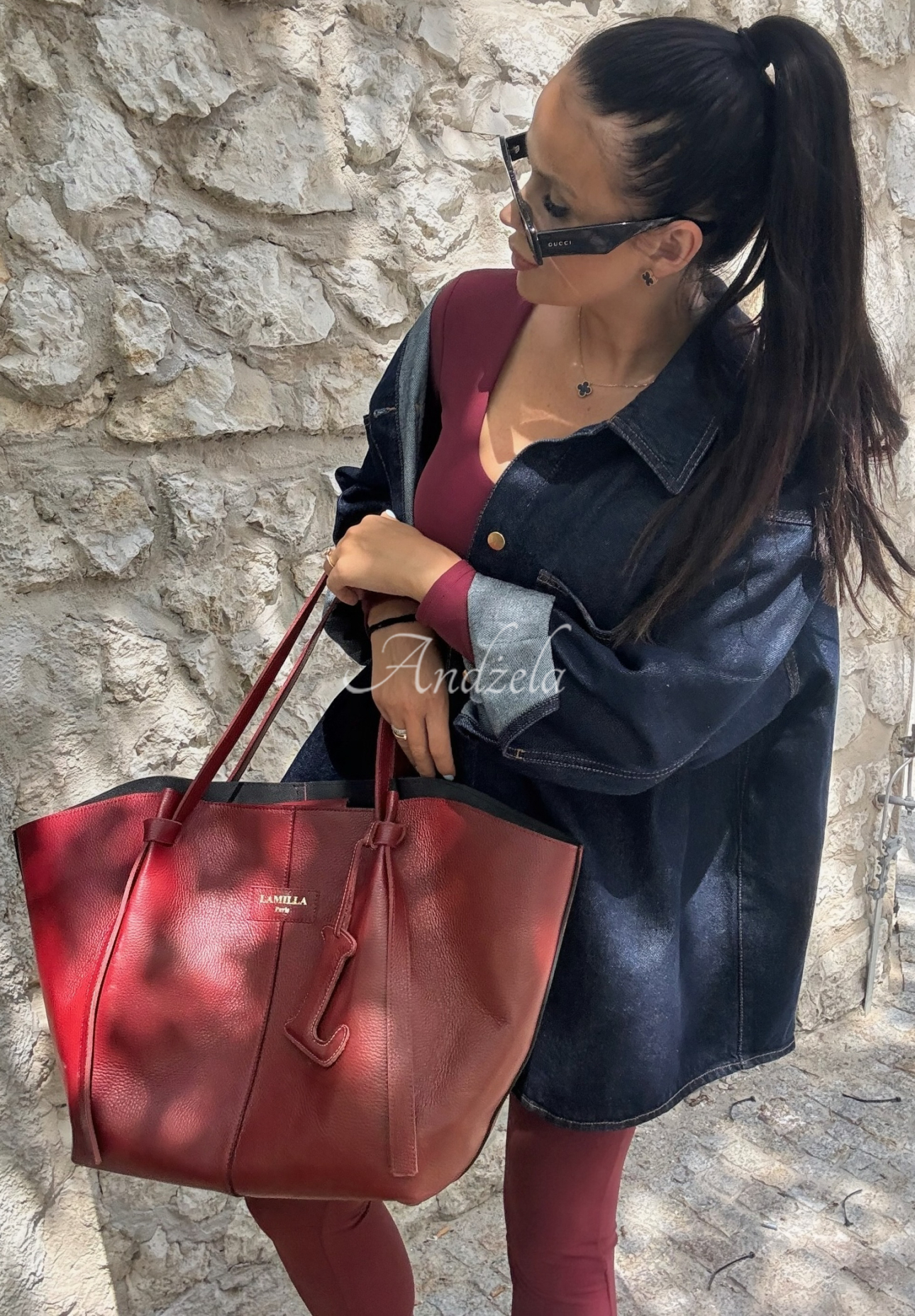 Viskose-Leggings La Milla Glow Up Burgund