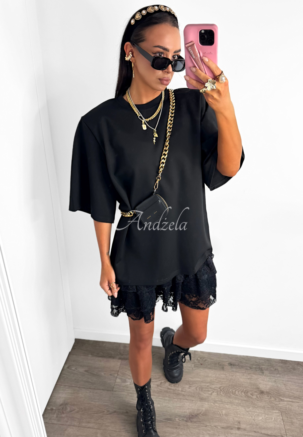 Viskose T-Shirt La Milla When You Look Schwarz