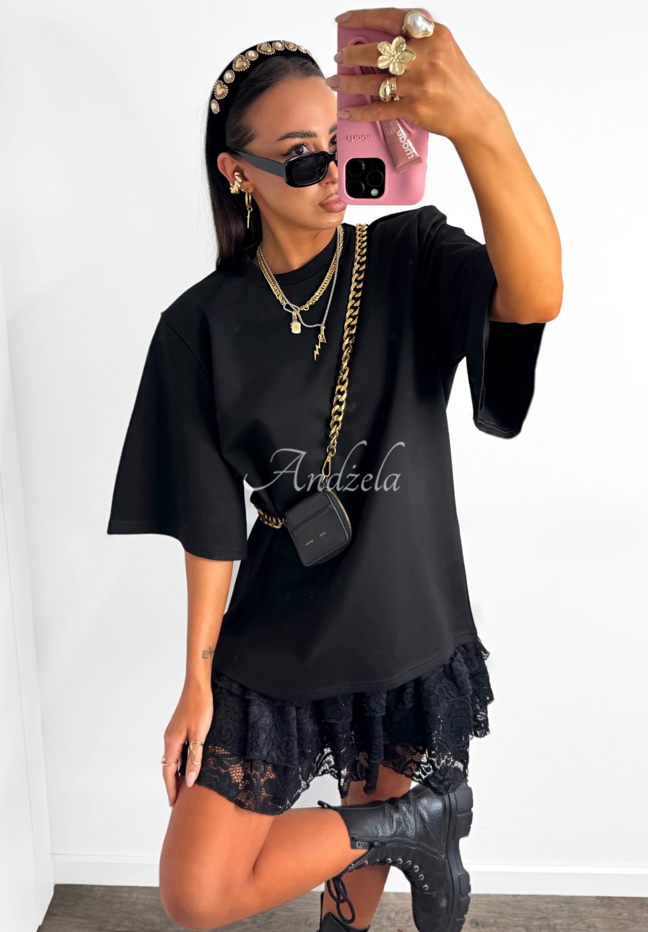 Viskose T-Shirt La Milla When You Look Schwarz