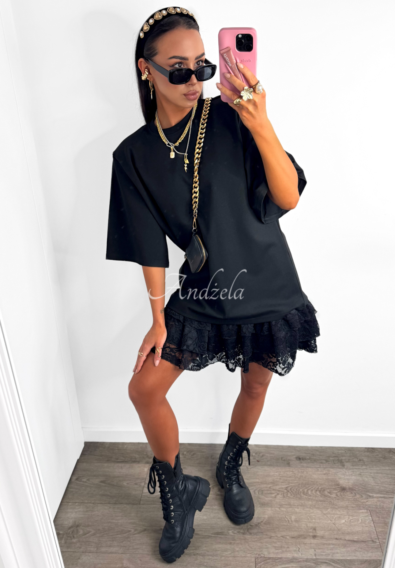 Viskose T-Shirt La Milla When You Look Schwarz