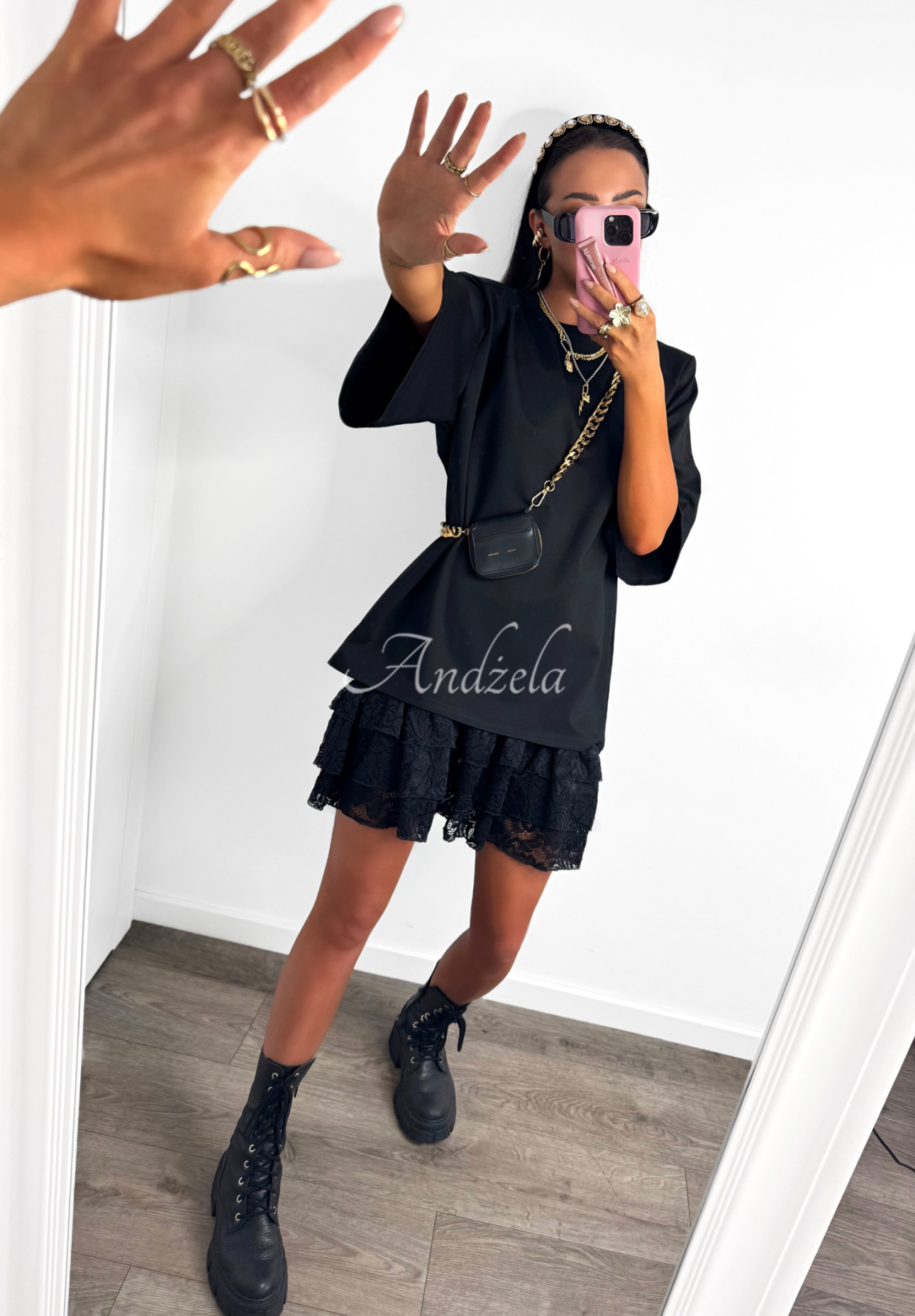 Viskose T-Shirt La Milla When You Look Schwarz
