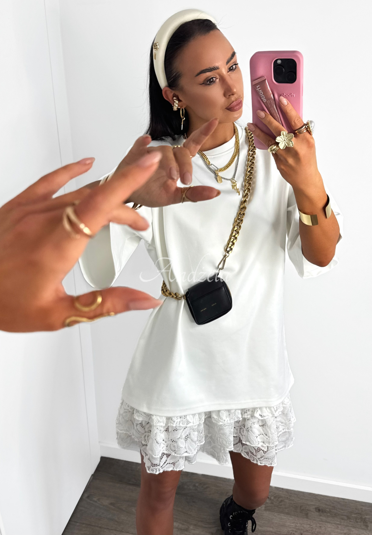Viskose T-Shirt La Milla When You Look Weiß