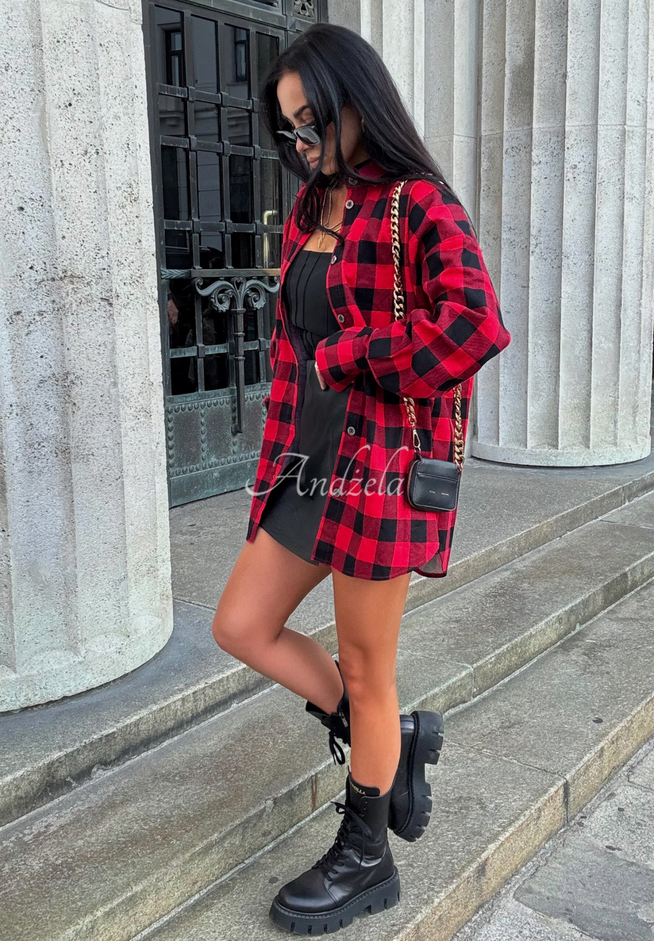 Kariertes Hemd La Milla Thought You Know Schwarz-Rot
