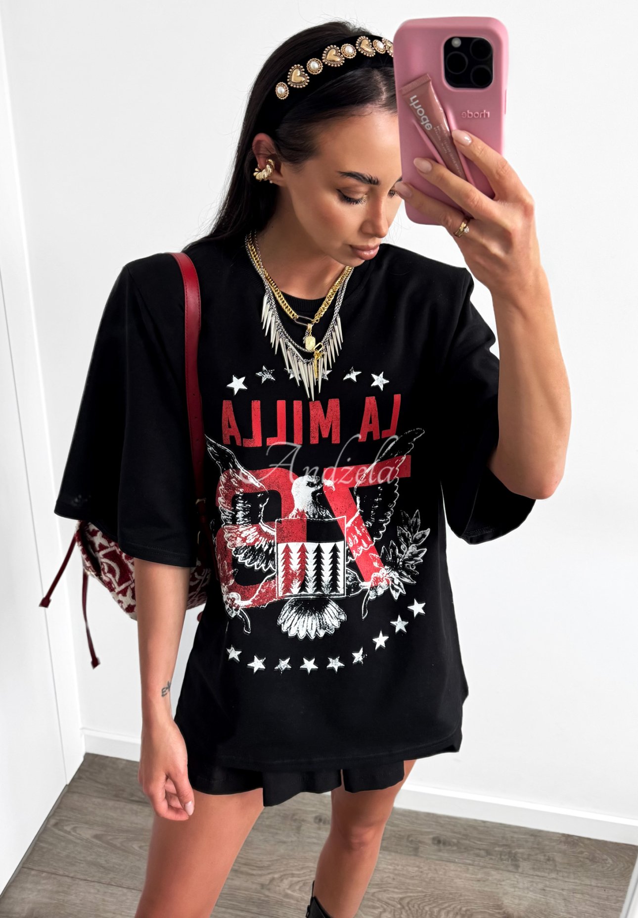 T-Shirt mit Aufdruck La Milla Rise and Conquer Schwarz