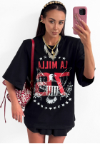 T-Shirt z nadrukiem La Milla Rise and Conquer Schwarz