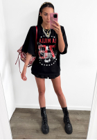 T-Shirt z nadrukiem La Milla Rise and Conquer Schwarz