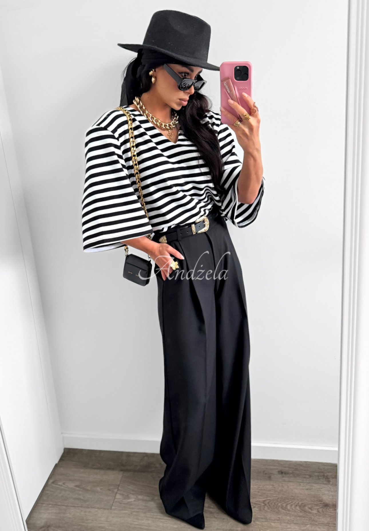 Gestreiftes Oversize T-Shirt La Milla It&#039;s All About Us schwarz-weiß