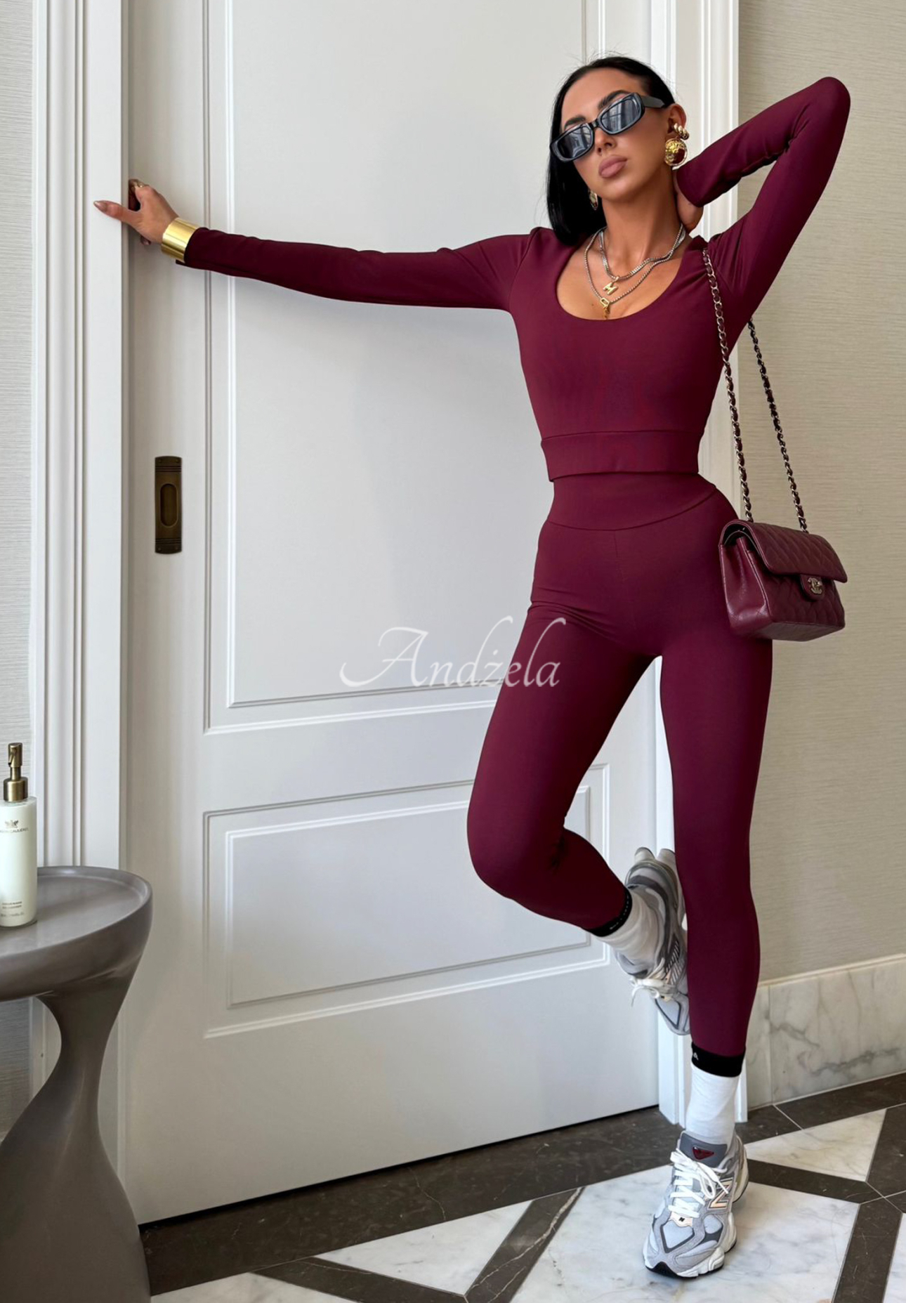 Viskose-Leggings La Milla Glow Up Burgund