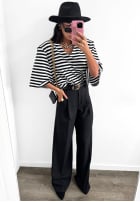 Eleganckie Hose wide leg La Milla Own Rules Schwarz