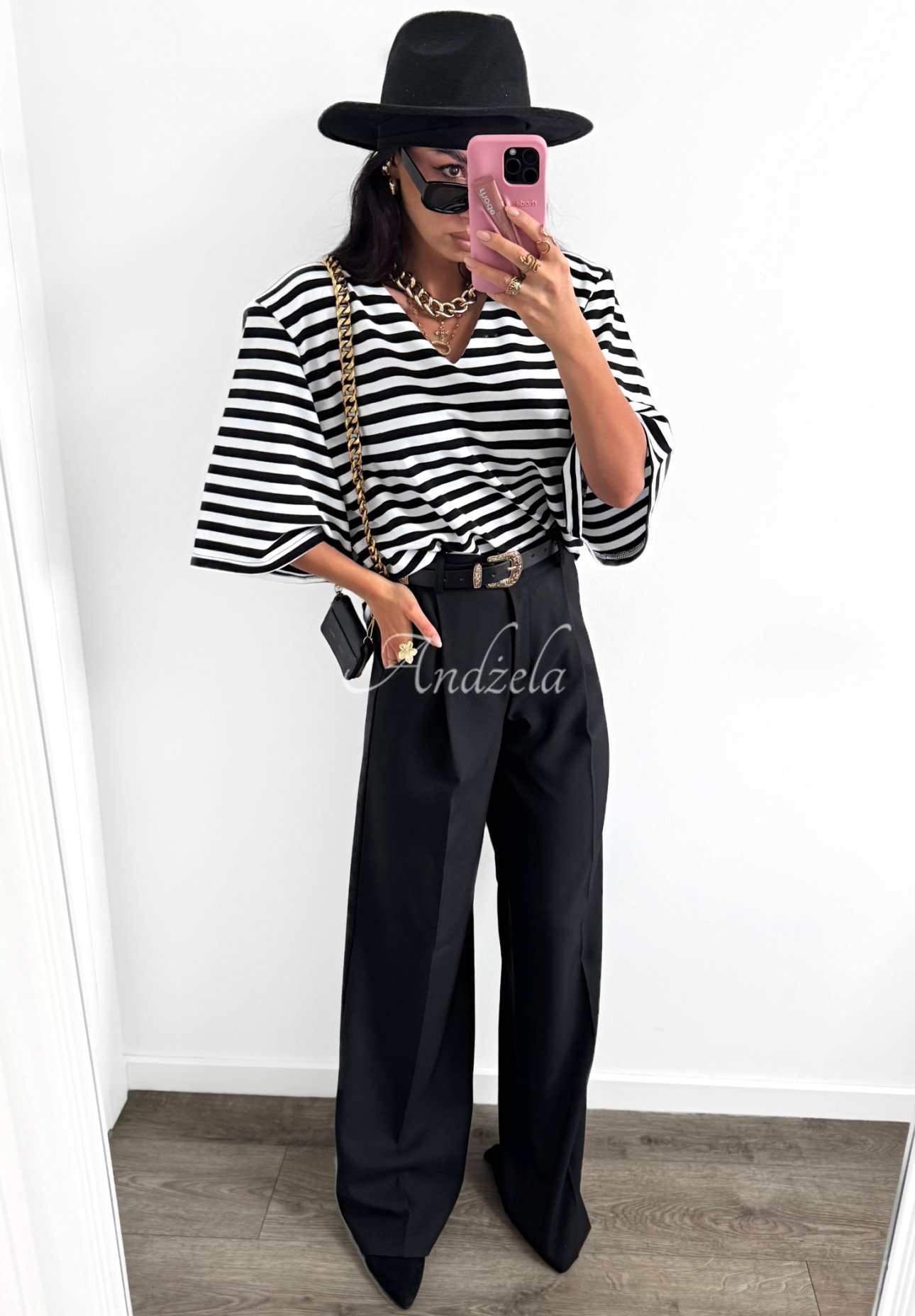 Elegante Viskosehose mit weitem Bein La Milla Own Rules Schwarz