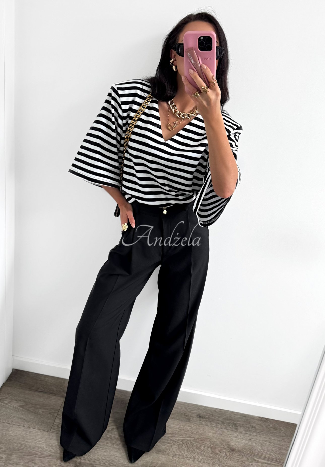 Elegante Viskosehose mit weitem Bein La Milla Own Rules Schwarz