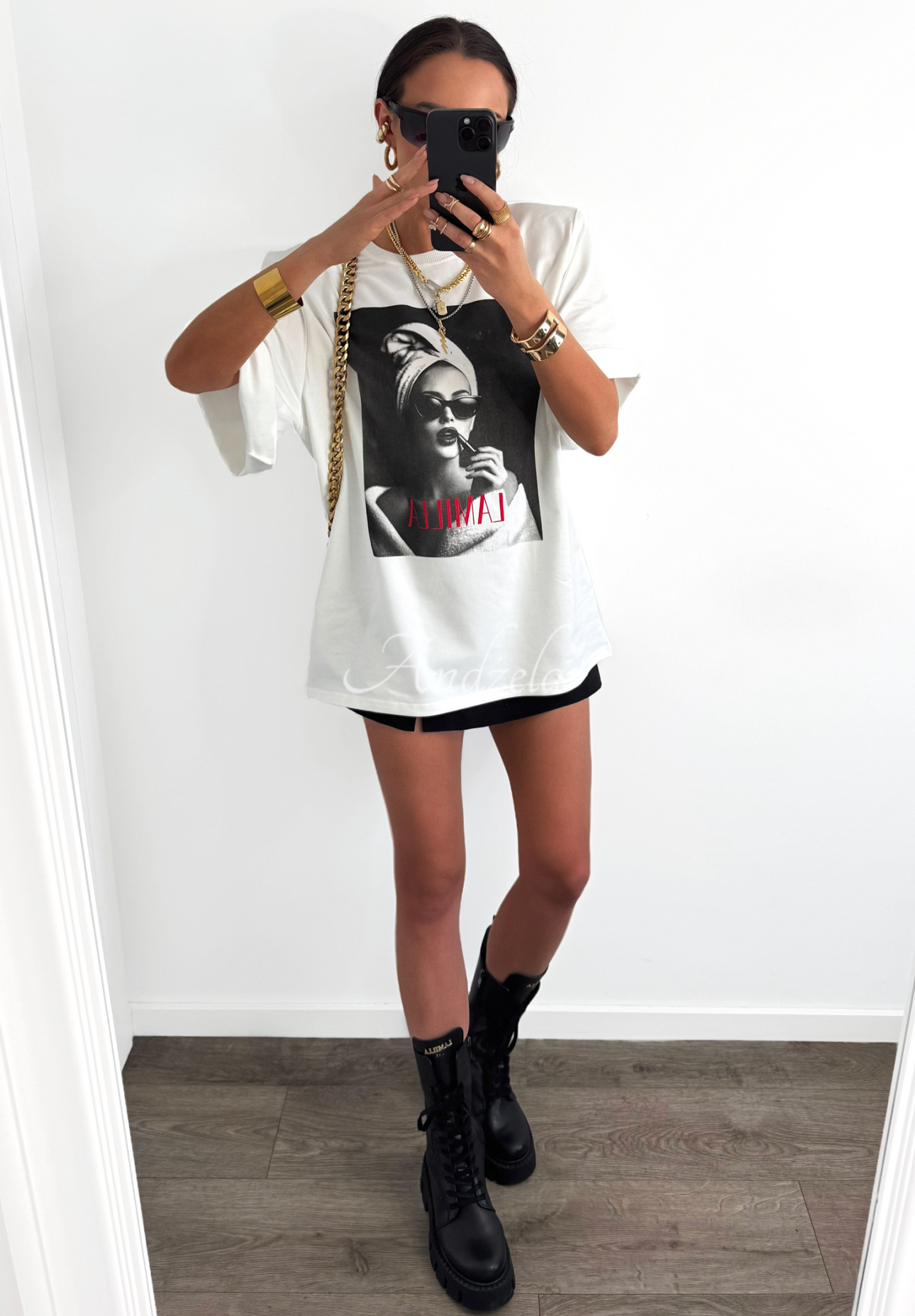 T-Shirt mit Aufdruck La Milla Her Era Weiß