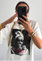 T-Shirt z nadrukiem La Milla Her Era Weiß