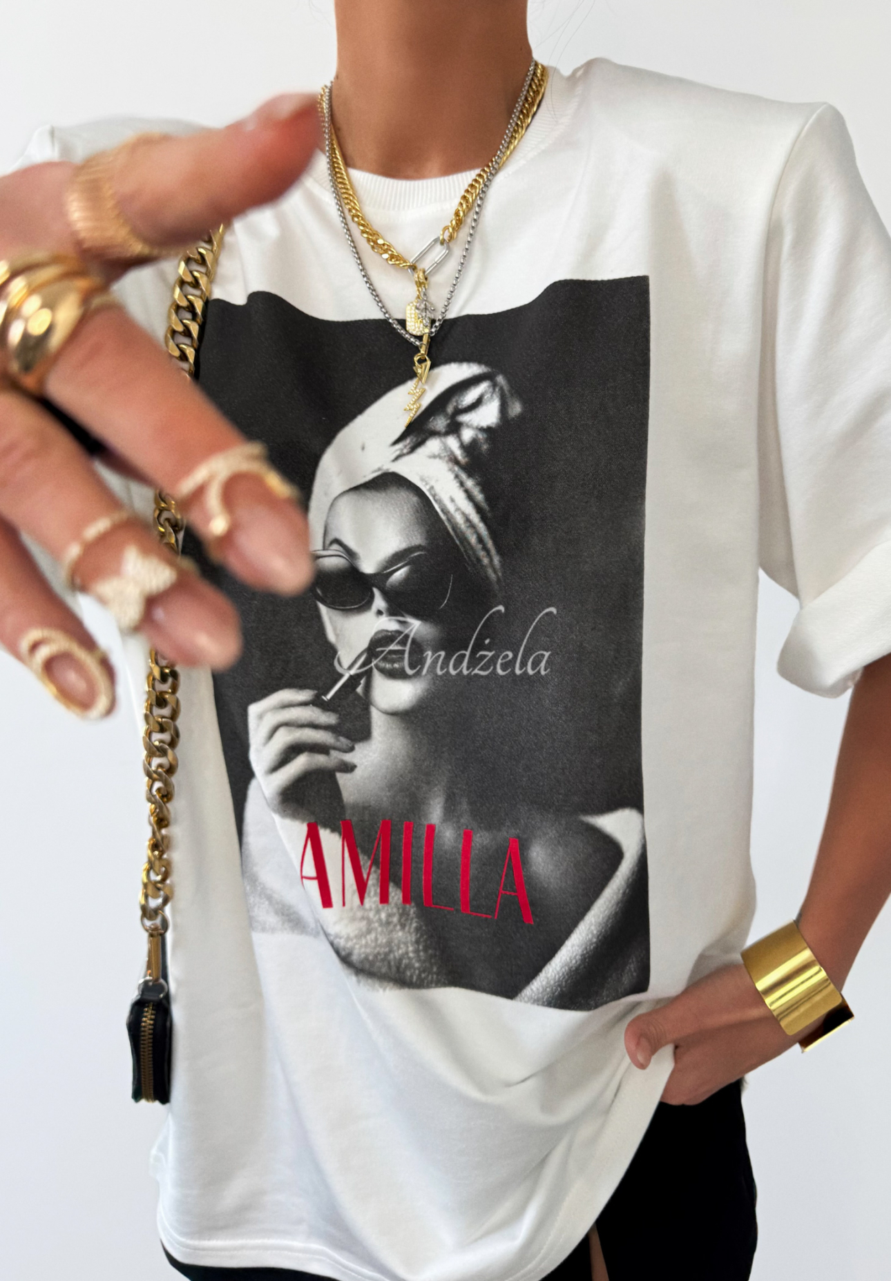 T-Shirt mit Aufdruck La Milla Her Era Weiß