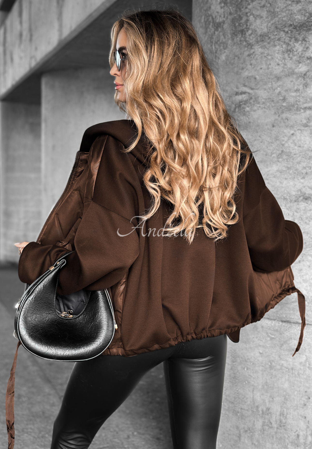 Steppjacke mit Kapuze Almost Over It Schokoladenbraun