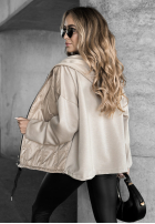 Pikowana Jacke z kapturem Almost Over It Beige