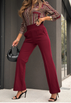 Material Hose dzwony Can't Ignore Me Burgund