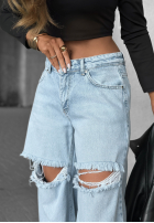 Hose Jeans wide leg z przetarciami It's Complicated Blau