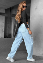 Hose Jeans wide leg z przetarciami It's Complicated Blau