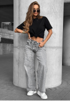 Hose Jeans wide leg Don’t Ask Why Dunkelgrau