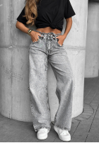 Jeanshose wide leg Don’t Ask Why Grau