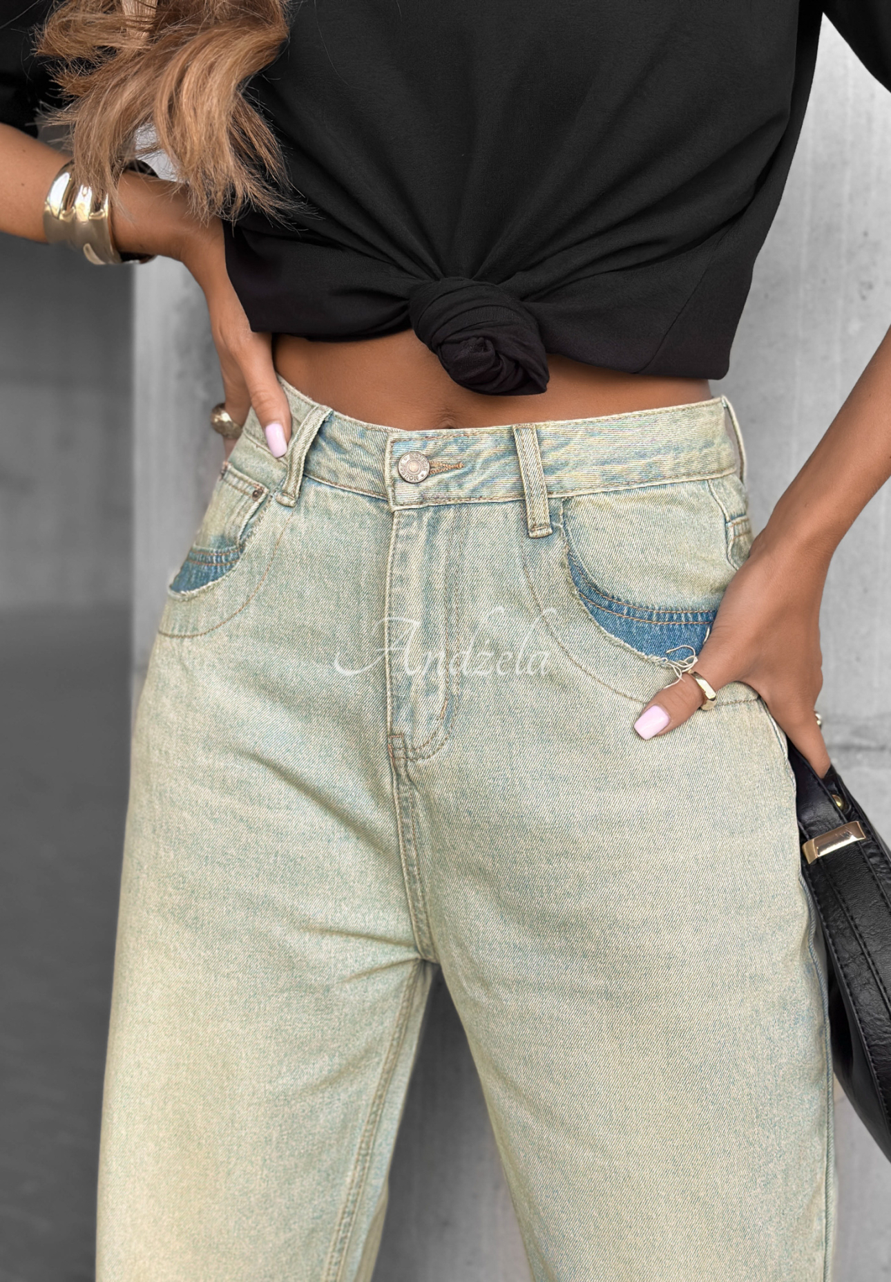 Jeanshose mom fit On My List Blau