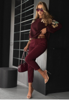 Hose Jeans z paskiem Don’t Expect Much Burgund