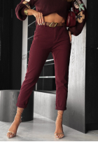 Hose Jeans z paskiem Don’t Expect Much Burgund