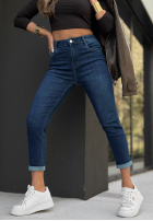 Mom-Fit-Jeans mit Gürtel Heard That Before dunkelblau